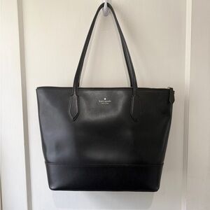 Kate Spade Black Leather Tote Bag